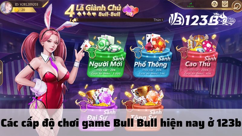 Các cấp độ chơi game Bull Bull hiện nay ở 123b
